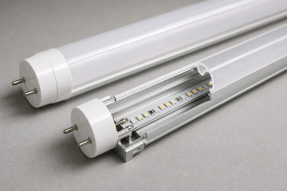 2026 LED T8 PC Xarici Boru və OEM və Şəxsi Etiketli Boru İşıq Quraşdırması üçün Daxili Alüminium Korpus